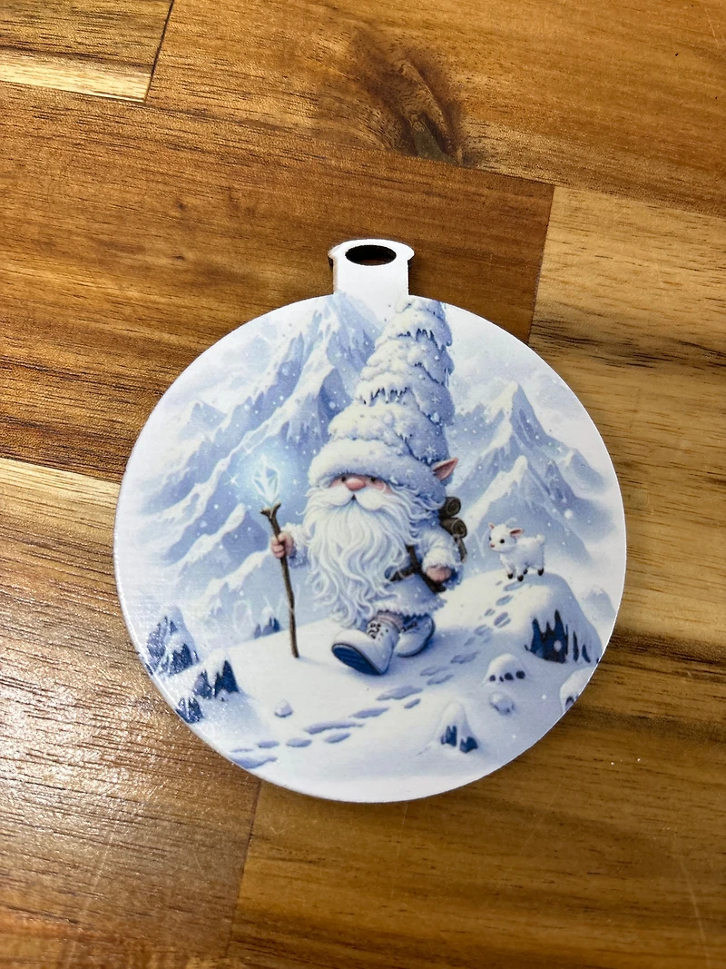 Gnome with Baby Sheep (ornament)