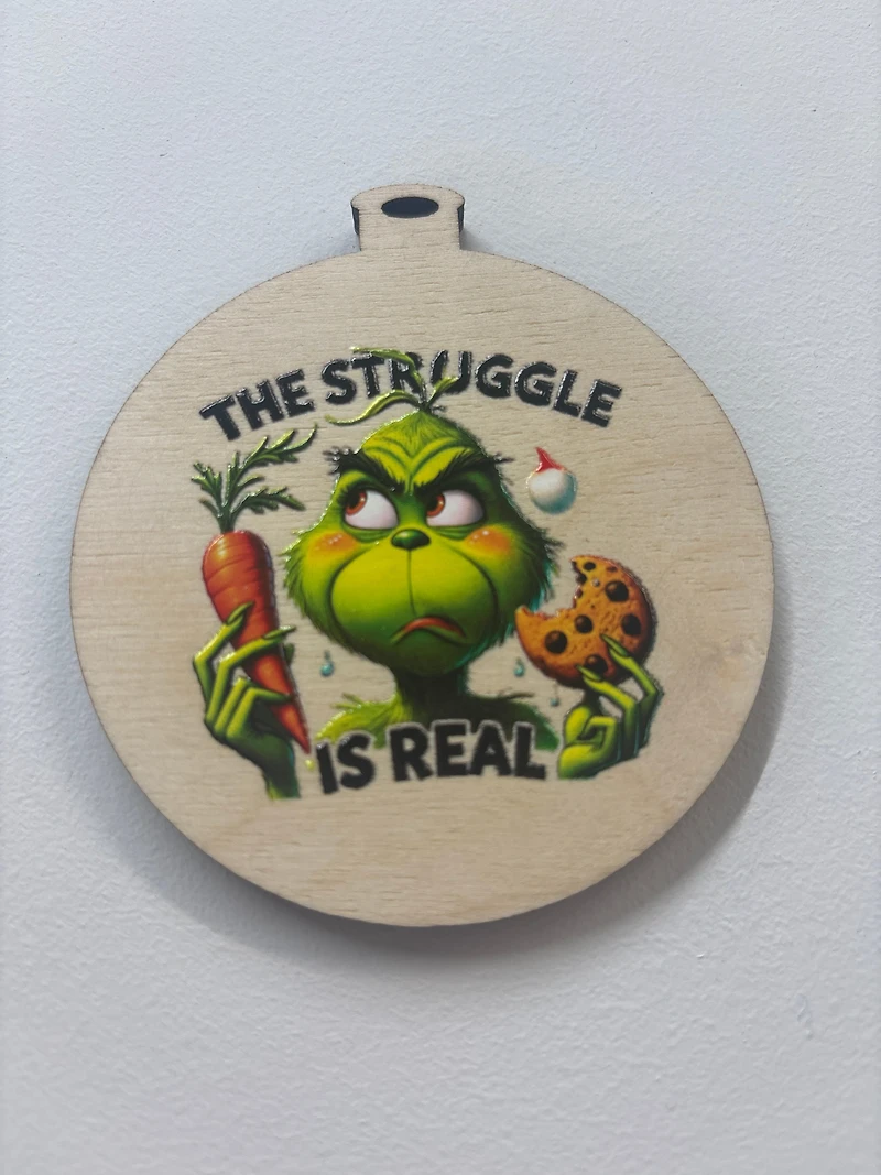 Grinch Struggle Ornament