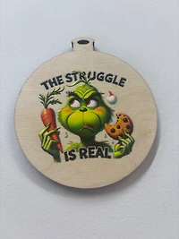 Grinch Struggle Ornament