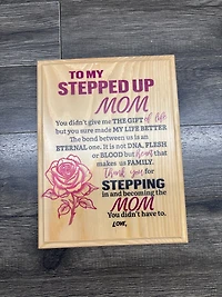 Step Mother Engraved Plaque