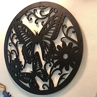 Butterfly Round Wall Decor
