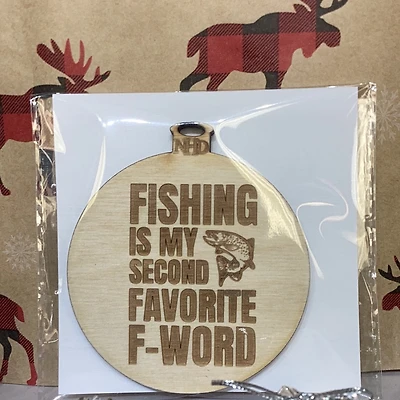 F is for Fishing Ornament