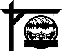 Adirondack chair mountains