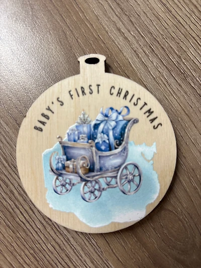 Baby's First Christmas Sleigh Ornament