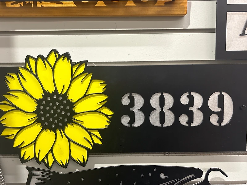 Sunflower Address Sign