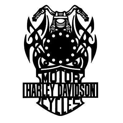 Harley Davidson with Skull Decor