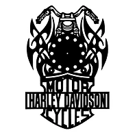 Harley Davidson with Skull Decor