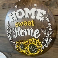 Home Sweet Home with Sunflowers Decor