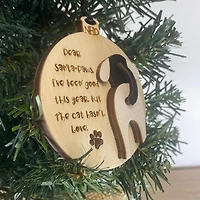 Dear Santa Paws Dog Ornament