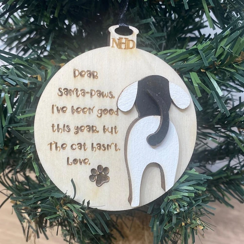 Dear Santa Paws Dog Ornament