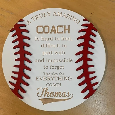 Thank You Coach Ball Plaque