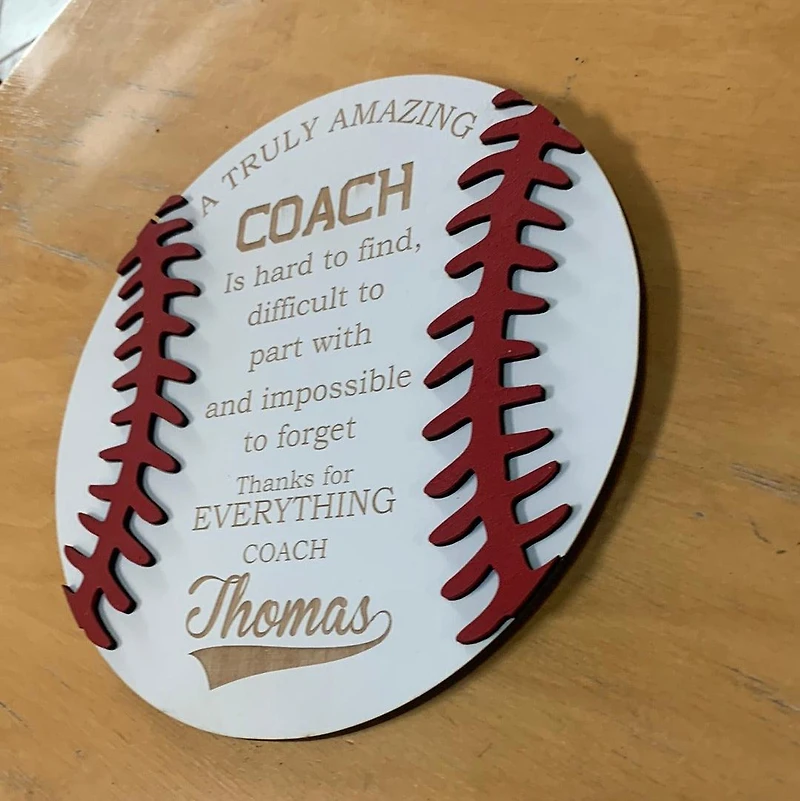 Thank You Coach Ball Plaque