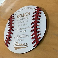 Thank You Coach Ball Plaque