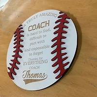 Thank You Coach Ball Plaque