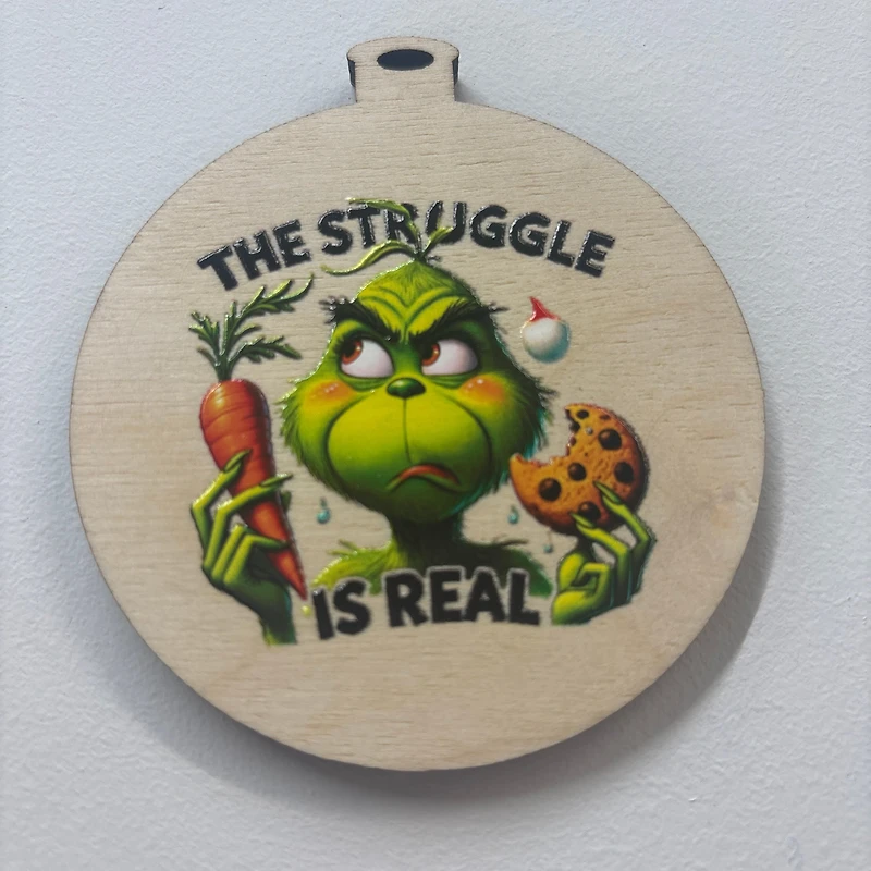 Grinch Struggle Ornament