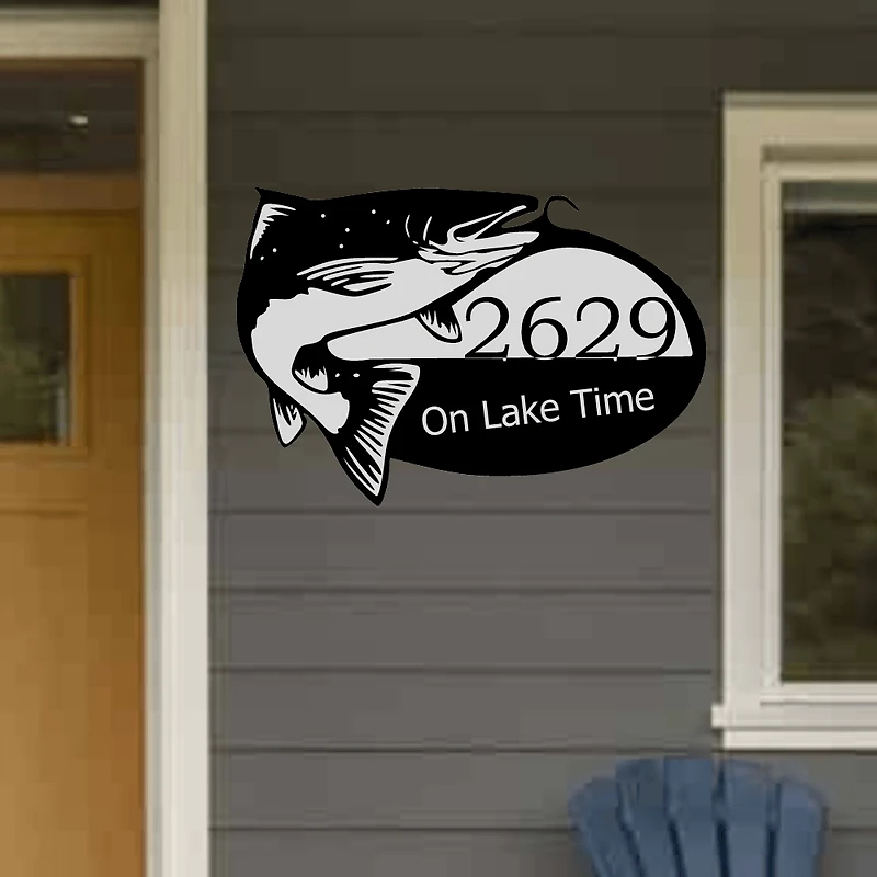 Trout Fish Address Sign