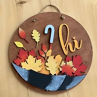 Umbrella and Leaves Fall Decor