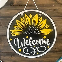 Welcome Simple Sunflower Sign