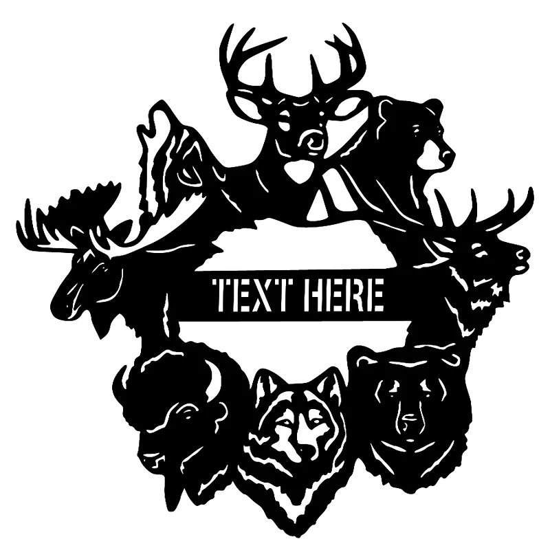 Animal Wreath Name Sign