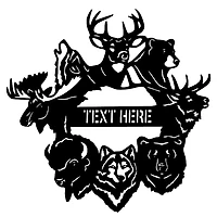 Animal Wreath Name Sign