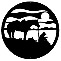 Cowboy With Horse