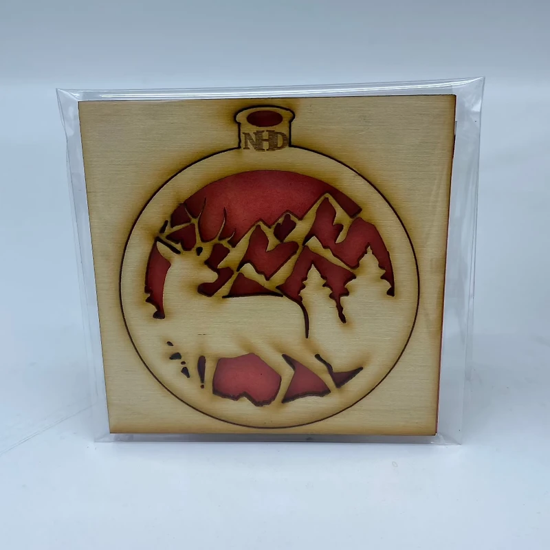 Deer and Mountains Ornament