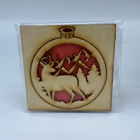 Deer and Mountains Ornament