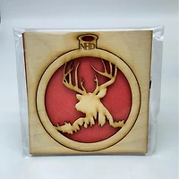Deer scene ornament