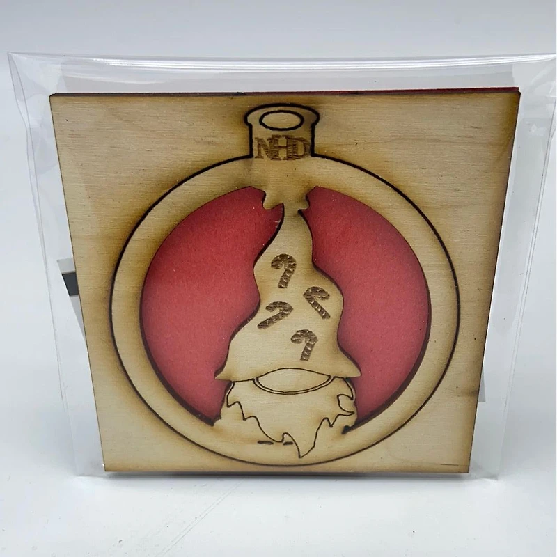 Gnome with Candy Cane Hat Ornament