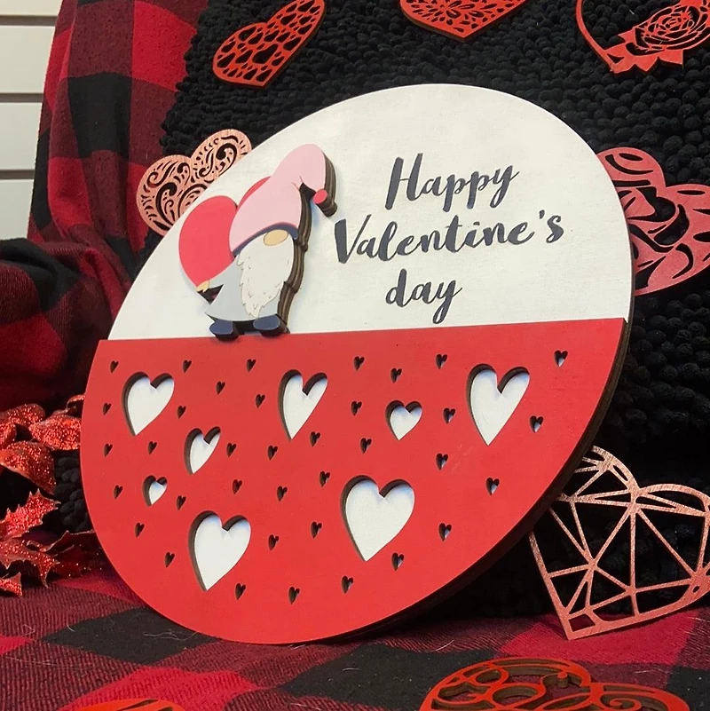 Happy Valentines with Gnome and Heart