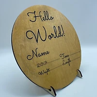 Hello World Baby Announcement