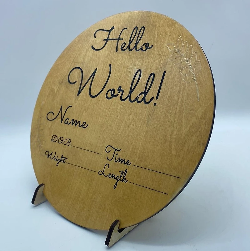 Hello World Baby Announcement