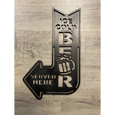 Ice Cold Beer Served Here Decor