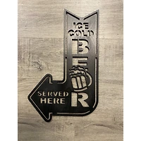 Ice Cold Beer Served Here Decor