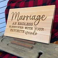 Marriage an Endless Sleepover with your Favorite Weirdo