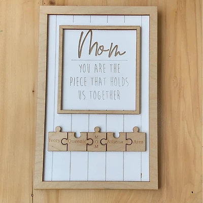Mom Puzzle Name Sign