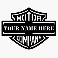 Motorcycle Badge Name Sign