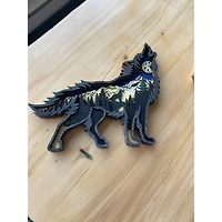 Howling Wolf Multilayer Decor