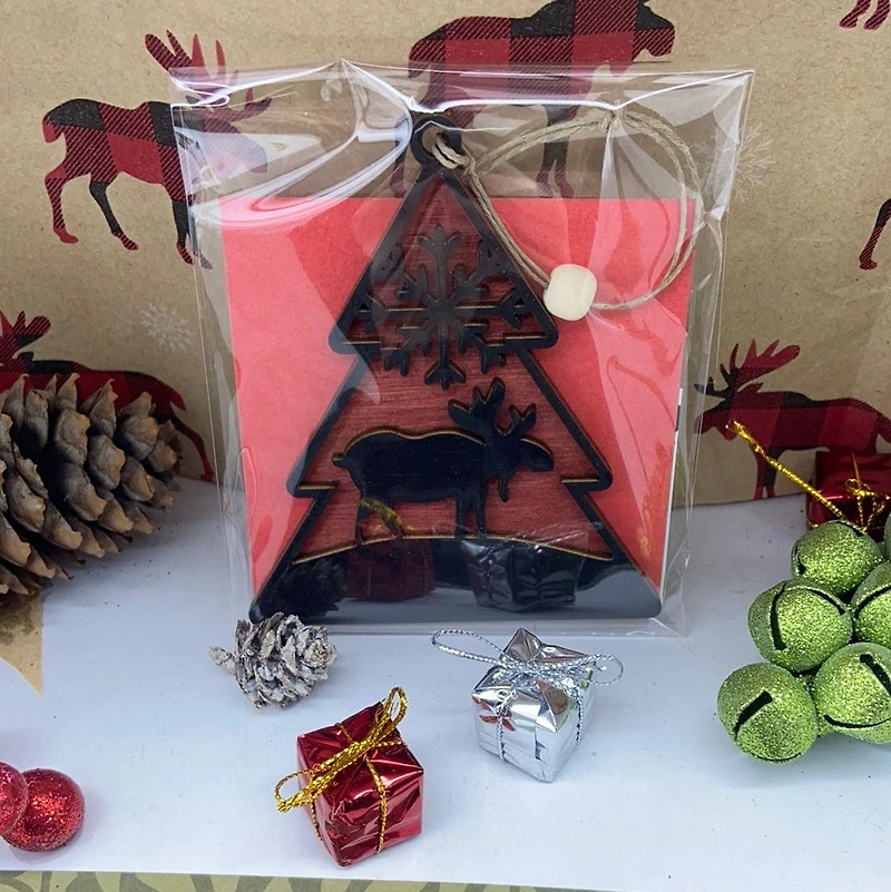Tree with Moose Ornament