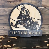 Snowmobile Name Sign
