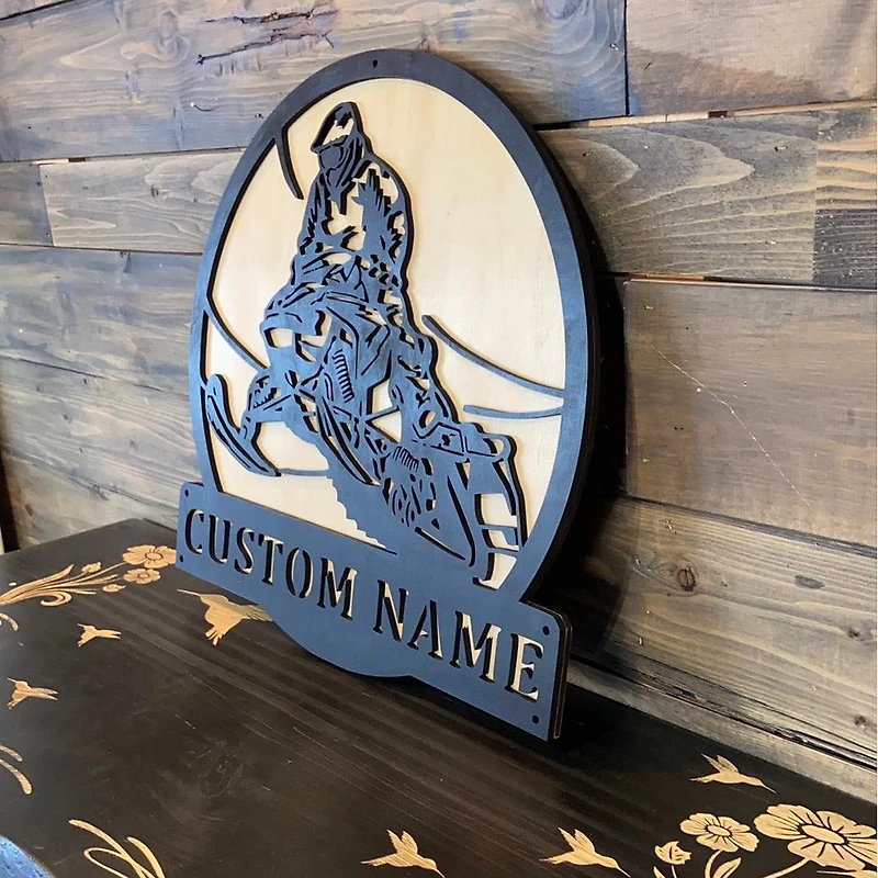 Snowmobile Name Sign