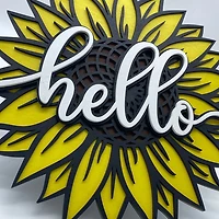 Sunflower with Hello