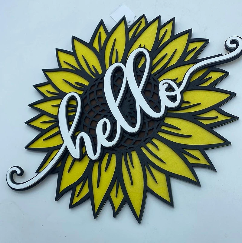 Sunflower with Hello
