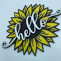 Sunflower with Hello