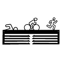 Swimming Biking and Running Medal
