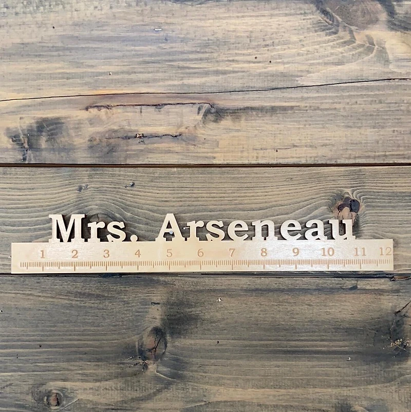 Teachers Ruler with Custom Name
