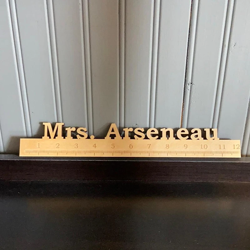 Teachers Ruler with Custom Name