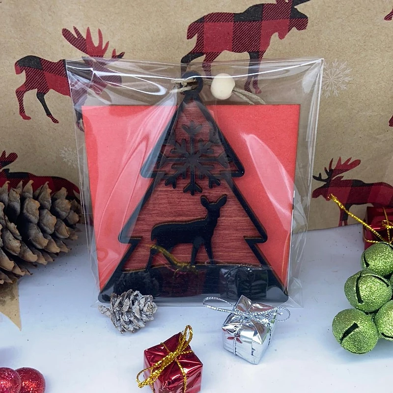 Tree with Deer Ornament
