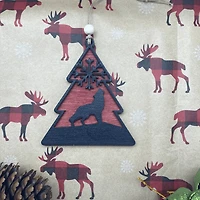 Tree with Wolf Ornament