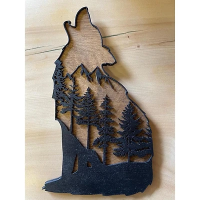Howling Wolf with Trees